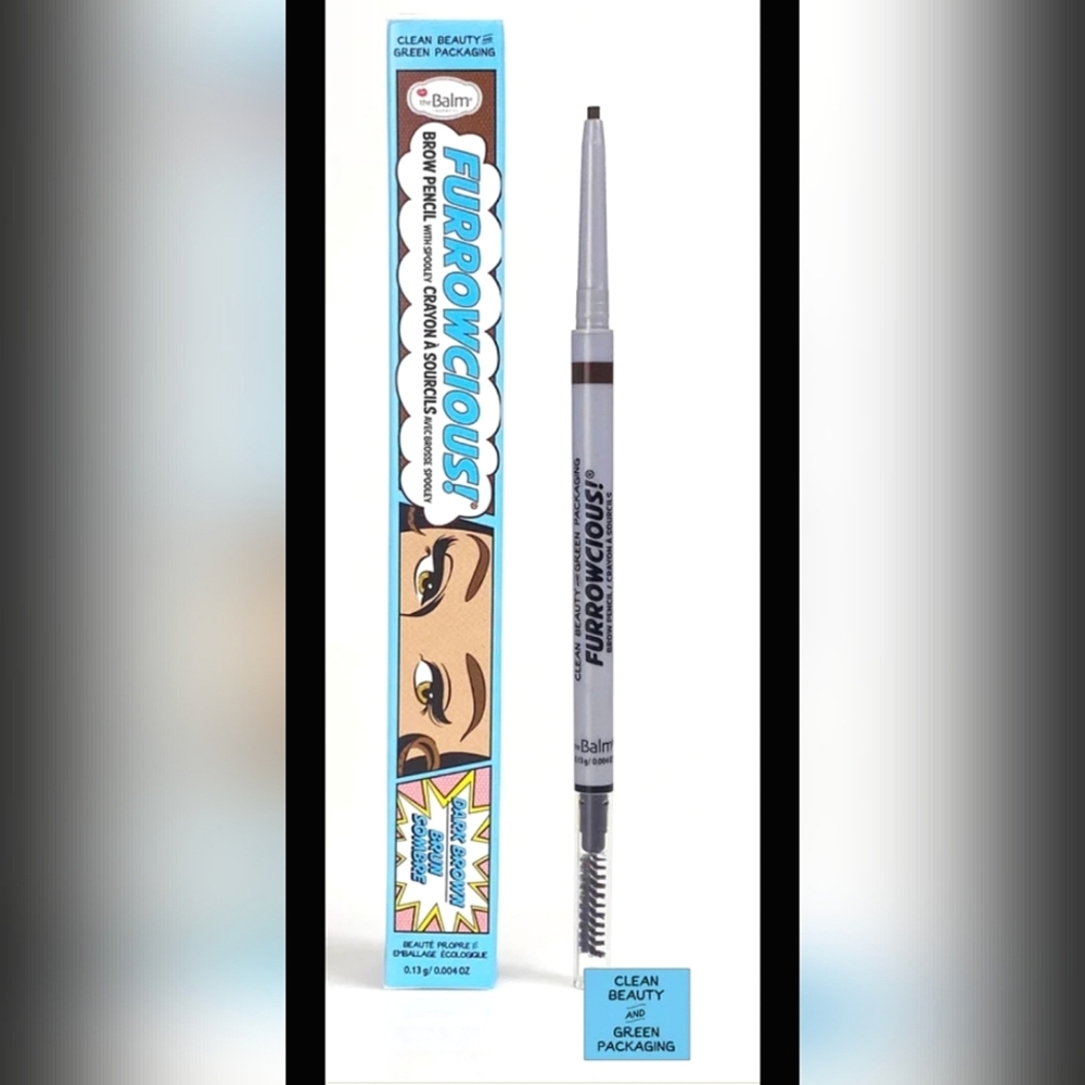NIB theBalm Furrowcious Eyebrow Pencil Makeup Dark Brown